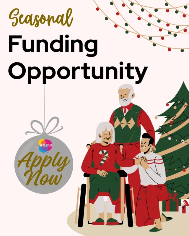 We currently have three charity funding spots available for individuals needing to raise a remaining balance of approximately £1,000–£1,500 toward already chosen equipment (e.g. wheelchair, powered attachment, or parts).

Although we typically have a long waitlist for charity funding, due to the time of year, we have these remaining spots and would like to ensure they are used, especially since charities often provide greater support in the lead up to Christmas. 🎁

If you could benefit from this funding, we need to act quickly, as the application deadline is fast approaching.

To apply, please fill out the equipment request form linked in our bio or contact our case manager on 07594650130 or equipment@accessyourlife.co.uk. ❤️

VD: A Christmas-themed advertisement for a seasonal funding opportunity, featuring a family made up of two ambulatory males and one female wheelchair user gathered around a Christmas tree. Text alongside reads ‘Apply Now’.